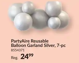 Party City PartyAire Reusable Linked Inflatable PVC Balloons, Silver, Air-Filled offer
