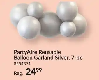 Party City PartyAire Reusable Linked Inflatable PVC Balloons, Silver, Air-Filled offer