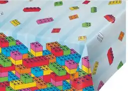 Party City Block Bash Rectangle Paper Disposable Table Cover, Multi-Colour, 54x96-in, for Birthday Party offer