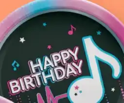 Party City Internet Famous Round Paper Disposable Dessert Plates, Pink/Black, 7-in, 8-pk, for Birthday Party offer