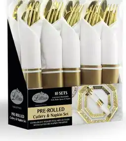 Party City Gold Pre-Rolled Cutlery, 40-pk offer