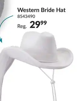 Party City Western Bride Hat, White offer