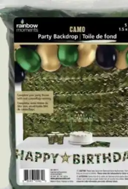 Party City Camo 'Happy Birthday' Party Backdrop Net, Green, 5-ft, for Camouflage Birthday Party Decoration offer