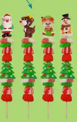 Party City Santa/Snowman/Elf Jumbo Gummy Skewer offer