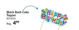 Party City Block Bash Cake Topper, for Birthday Party offer