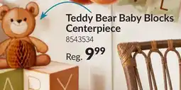 Party City Teddy Bear Paper Cutout Baby Blocks Shower Centrepiece offer