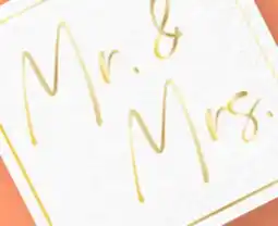 Party City Mr. and Mrs.' Cocktail Napkins, 20-pk offer