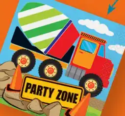Party City Construction Party Beverage Napkins, 16-ct offer