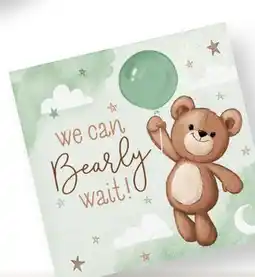 Party City Teddy Bear Paper Disposable Beverage Napkins, 16-ct, Teddy Bear Party Supplies offer