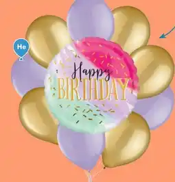 Party City Happy Birthday Watercolour 18 Standard Balloon Bouquet, 10-pc offer
