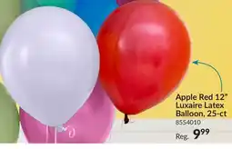 Party City Apple Red 12 Luxaire Latex Balloon, 25-ct offer