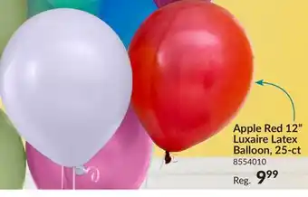 Party City Apple Red 12 Luxaire Latex Balloon, 25-ct offer