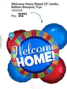 Party City Welcome Home Stiped 32 Jumbo Balloon Bouquet, 5-pc offer