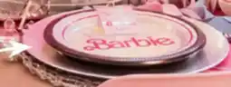 Party City Mattel Barbie Round Paper Disposable Lunch Plates, Silver/Pink, 9-in, 8-pk, for Birthday Party offer