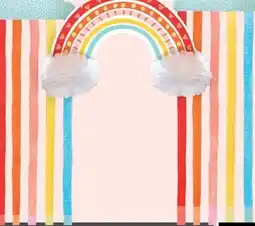 Party City Retro Rainbow Hanging Doorway Curtain Decoration, Multi-Coloured, 16-in, 5-pk, for Birthday Party offer