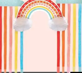 Party City Retro Rainbow Hanging Doorway Curtain Decoration, Multi-Coloured, 16-in, 5-pk, for Birthday Party offer
