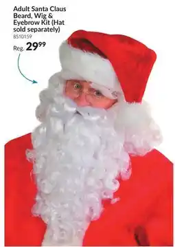 Party City Adult Santa Claus Beard, Wig & Eyebrow Kit, White, One Size, 4-pk, for Christmas offer