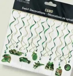 Party City Camo Happy Birthday' Swirl Hanging Decorations, 14-pk offer