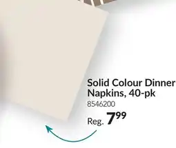 Party City Solid Colour Dinner Napkins, 40-pk offer