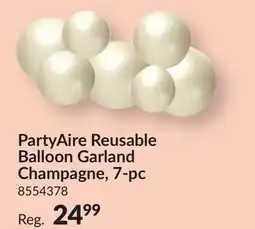 Party City PartyAire Reusable Linked Inflatable PVC Balloons, Champagne, Air-Filled offer