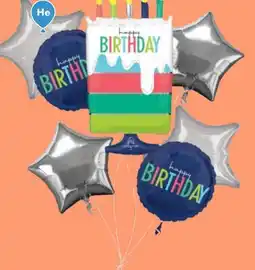 Party City Modern Happy Birthday Supershape Balloon Bouquet, 7-pc offer
