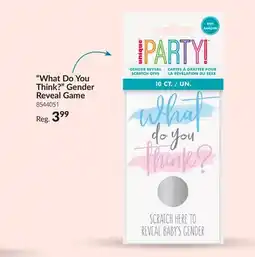 Party City What Do You Think Gender Reveal Game offer