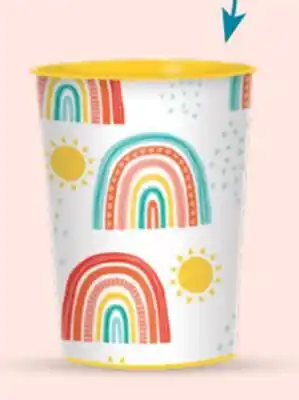 Party City Retro Rainbow Reusable Favour Cup 16-oz offer