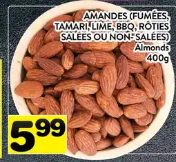 Supermarché PA AMANDES (FUMÉES, TAMARI, LIME, BBQ, RÔTIES SALÉES OU NON- SALÉES) | Almonds offer