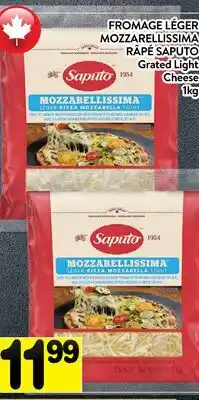 Supermarché PA FROMAGE LÉGER MOZZARELLISSIMA RÂPÉ SAPUTO offer