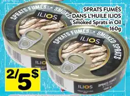 Supermarché PA SPRATS FUMÉS DANS L'HUILE ILIOS | Smoked Sprats in Oil offer