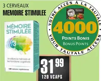 Marches Tau MEMOIRE STIMULEE 3 CERVEAUX offer