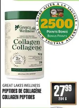Marches Tau PEPTIDES DE COLLAGÈNE GREAT LAKES WELLNESS offer