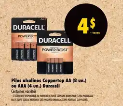 Wholesale Club Piles alcalines Coppertop AA (8 un.) ou AAA (4 un.) offer