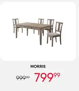 Meubles RD Rectangular Dining Table with Storage Compartments and 4 Chairs - Grey offer