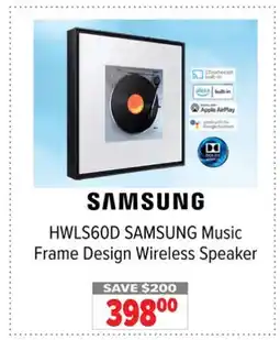 2001 Audio Video HWLS60D SAMSUNG Music Frame Design Wireless Speaker offer