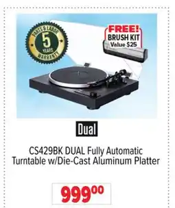 2001 Audio Video CS429BK DUAL Fully Automatic Turntable w/Die-Cast Aluminum Platter offer
