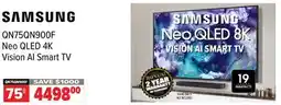 2001 Audio Video QN75QN900F SAMSUNG 75 Neo QLED 4K Vision AI Smart TV offer