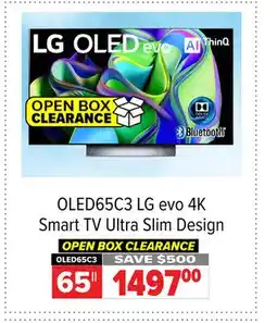 2001 Audio Video OLED65C3 LG 65 evo 4K Smart TV Ultra Slim Design offer
