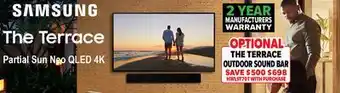 2001 Audio Video QN55LST7D SAMSUNG 55 The Terrace Partial Sun Neo QLED 4K offer