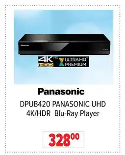 2001 Audio Video DPUB420 PANASONIC UHD 4K/HDR Blu-Ray Player offer