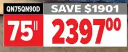 2001 Audio Video QN75QN90D SAMSUNG 75 Neo QLED 4K TV offer