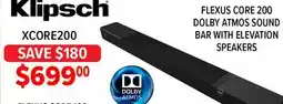 2001 Audio Video XCORE200 Klipsch FLEXUS CORE 200 DOLBY ATMOS SOUND BAR WITH ELEVATION SPEAKERS offer