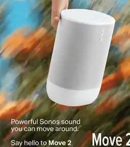2001 Audio Video MOVE2US1W SONOS PORTABLE SPEAKERS offer