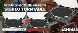 2001 Audio Video ATLP60XBB/W/R Audio-Technica Fully Automatic Wireless Belt-Drive Stereo Turntable offer