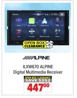 2001 Audio Video ILXW670 ALPINE Digital Multimedia Receiver offer