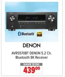 2001 Audio Video AVRS570BT DENON 5.2 Ch. Bluetooth 8K Receiver offer