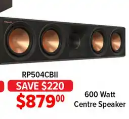 2001 Audio Video RP504CBII Klipsch Centre Speaker offer