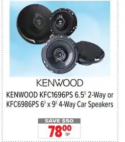 2001 Audio Video KENWOOD KFC1696PS 6.5 2-Way or KFC6986PS 6 x 9 4-Way Car Speakers offer