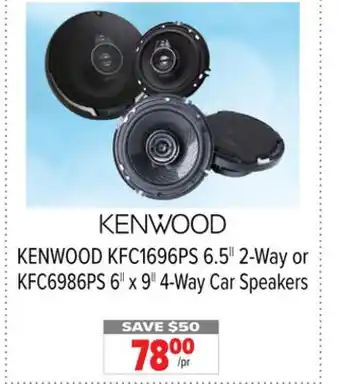 2001 Audio Video KENWOOD KFC1696PS 6.5 2-Way or KFC6986PS 6 x 9 4-Way Car Speakers offer