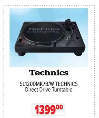 2001 Audio Video SL1200MK7B/W TECHNICS Direct Drive Turntable offer